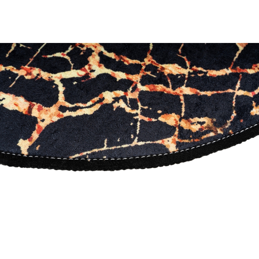 SET 2x Badkamer mat GOLDES 60/100 cm zwart/goud