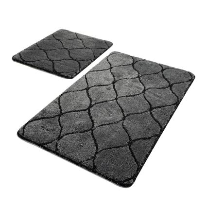 SET 2x Badkamer mat INFINITY 60/100 cm antraciet