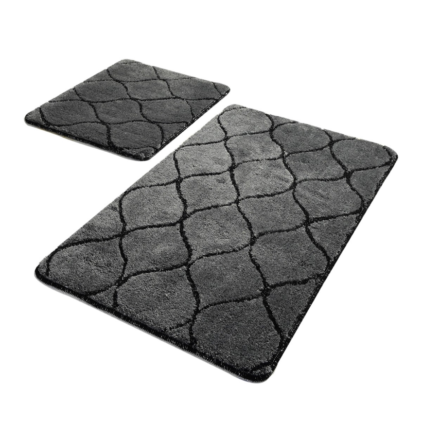 SET 2x Badkamer mat INFINITY 60/100 cm antraciet