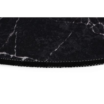 SET 2x Badkamer mat MARBLE 50x60/60x100 cm zwart