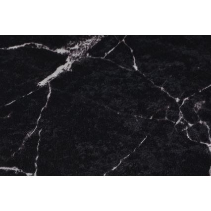 SET 2x Badkamer mat MARBLE 50x60/60x100 cm zwart