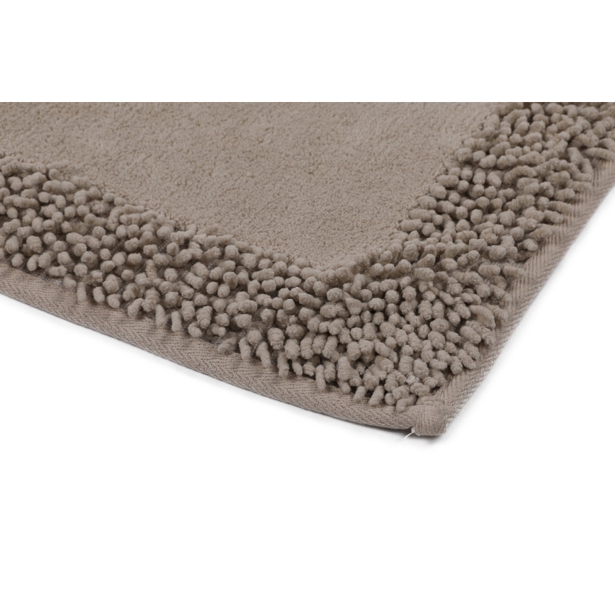 SET 2x Badkamer mat PIANTE 60/100 cm bruin