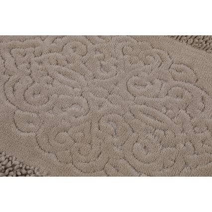 SET 2x Badkamer mat PIANTE 60/100 cm bruin