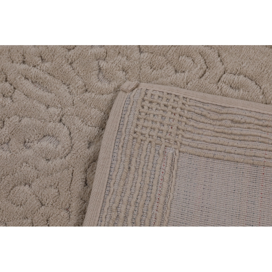 SET 2x Badkamer mat PIANTE 60/100 cm bruin