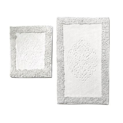 SET 2x Badkamer mat PIANTE 60/100 cm wit