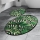 SET 2x Badkamer mat TROPIC 60/100 cm groen