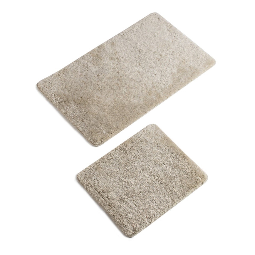 SET 2x Badmat 60x100 cm beige