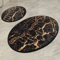 SET 2x Badmat GOLDES 60/100 cm zwart/goud