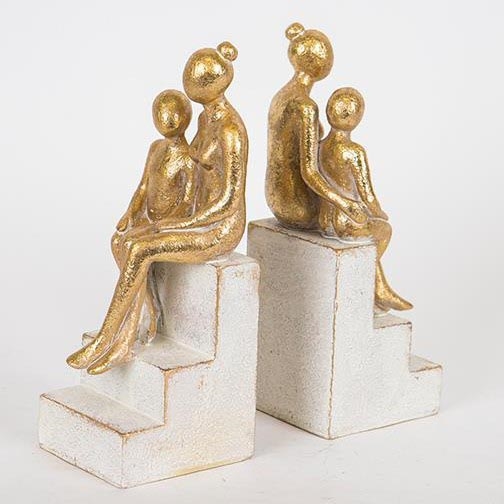 SET 2x Boekenstop goud