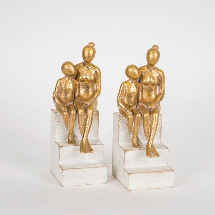 SET 2x Boekenstop goud