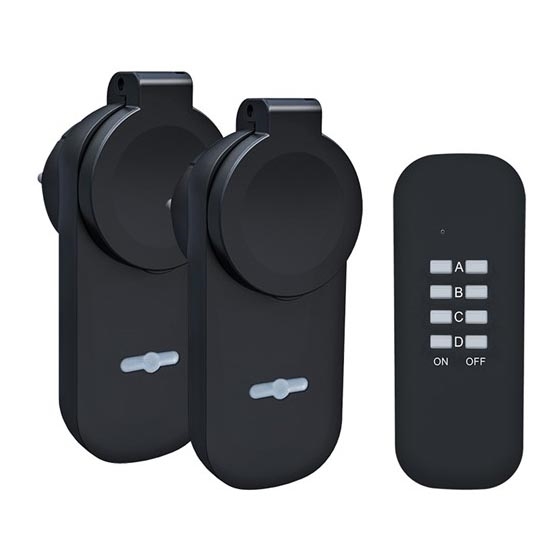 Solight DY12 - SET 2x Buitenstopcontact + afstandsbediening IP44