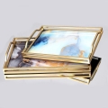 SET 2x Decoratief dienblad 40x30/35x25 cm goud
