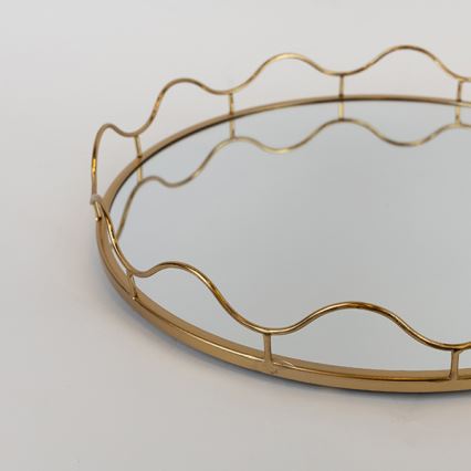 SET 2x Decoratief dienblad diameter 39/30,5 cm