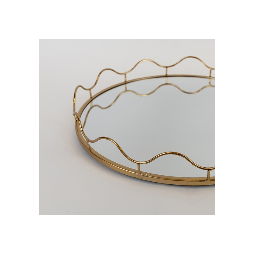SET 2x Decoratief dienblad diameter 39/30,5 cm