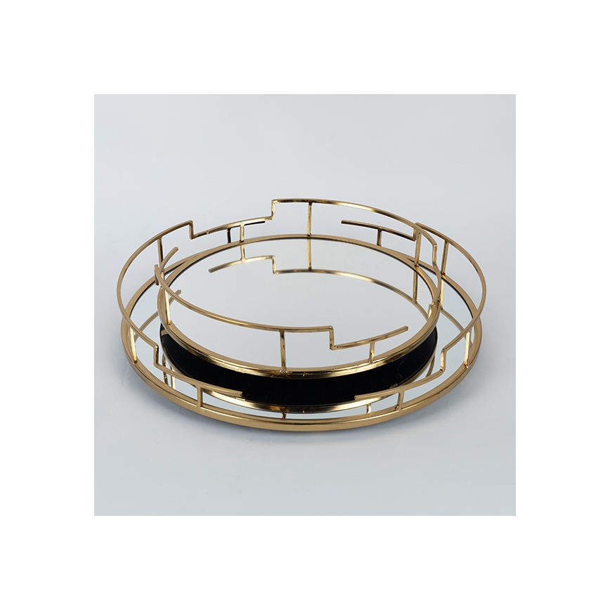 SET 2x Decoratief dienblad diameter 39/30,5 cm