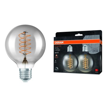 SET 2x dimbare LED-filamentlamp E27/7,8W/230V 1800K - Osram