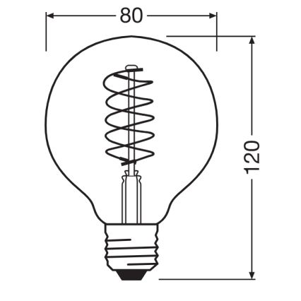 SET 2x dimbare LED-filamentlamp E27/7,8W/230V 1800K - Osram