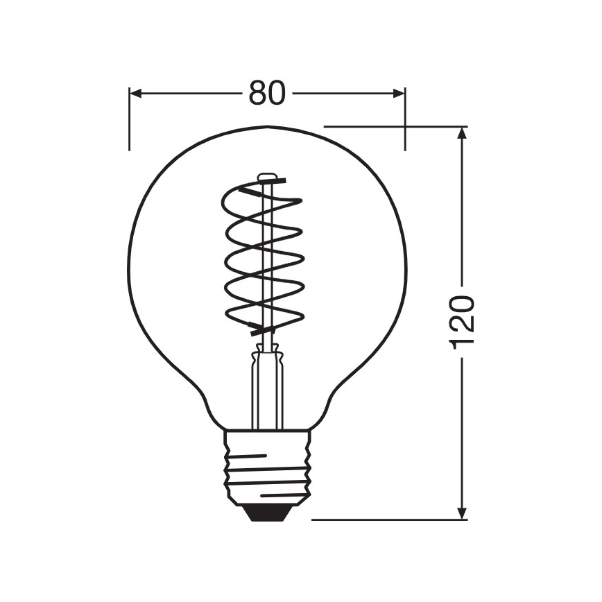 SET 2x Dimbare LED-gloeilamp Vintage filament E27/4,8W/230V 2200K - Osram