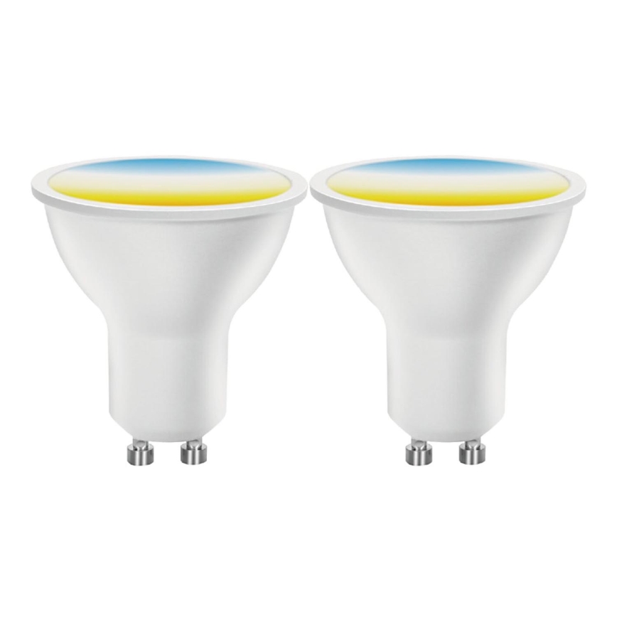 SET 2x Dimbare LED Lamp MESH Smart GU10/6,5W/230V 2700-6500K + afstandsbediening - Aigostar