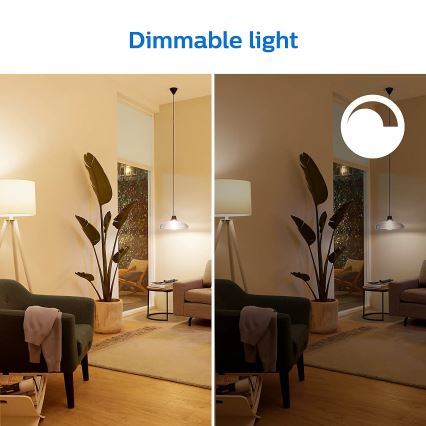 SET 2x Dimbare LED Lamp Philips A60 E27/8W/230V Wi-Fi