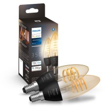 SET 2x Dimbare LED Lamp Philips Hue WHITE AMBIANCE E14/4,6W/230V