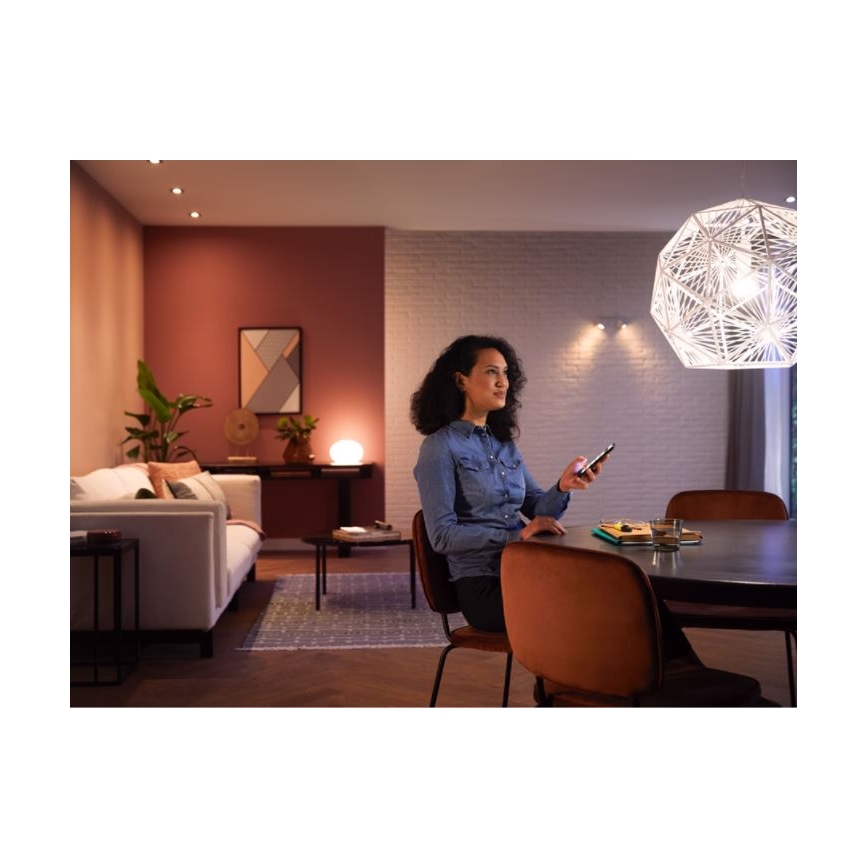 SET 2x Dimbare LED Lamp Philips Hue WHITE AMBIANCE E27/8W/230V 2200-6500K