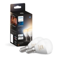 SET 2x Dimbare LED Lamp Philips Hue WHITE AMBIANCE P45 E14/5,1W/230V 2200-6500K