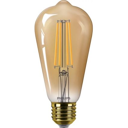 SET 2x Dimbare LED Lamp VINTAGE Philips ST64 E27/4,2W/230V 2200K