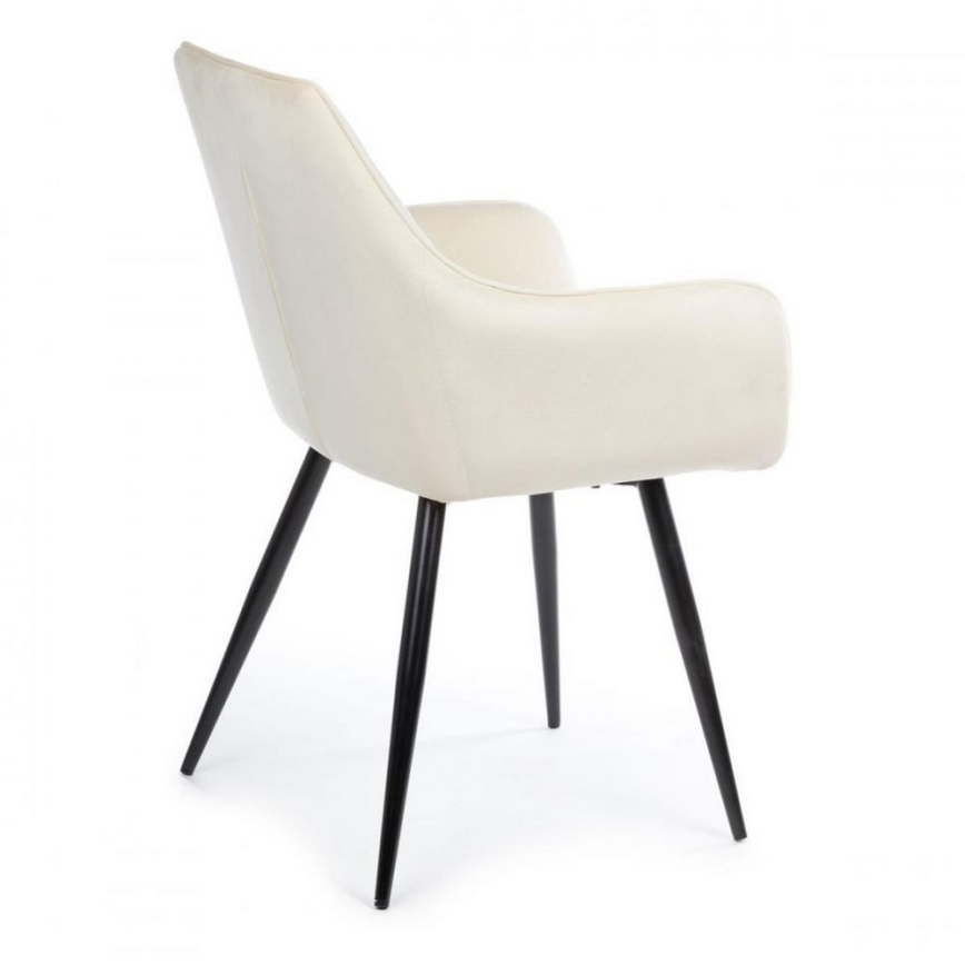 SET 2x Eetkamerstoel SAMETTI crème