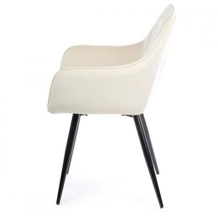 SET 2x Eetkamerstoel SAMETTI crème