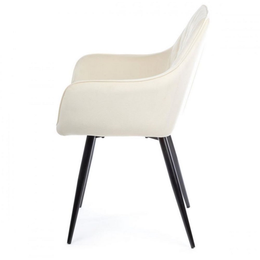 SET 2x Eetkamerstoel SAMETTI crème