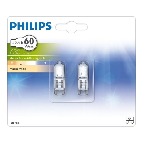 barricade Minimaal heroïne SET 2x Halogeen Lamp Philips G9/42W/230V | Lampenmanie