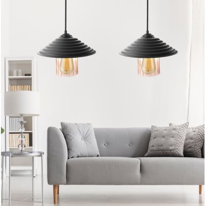 SET 2x Hanglamp aan koord UFO 1xE27/60W/230V