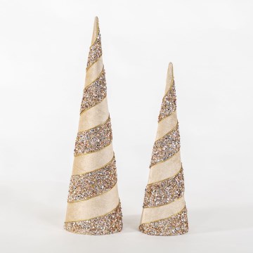 SET 2x Kerstversiering 40/50 cm boom