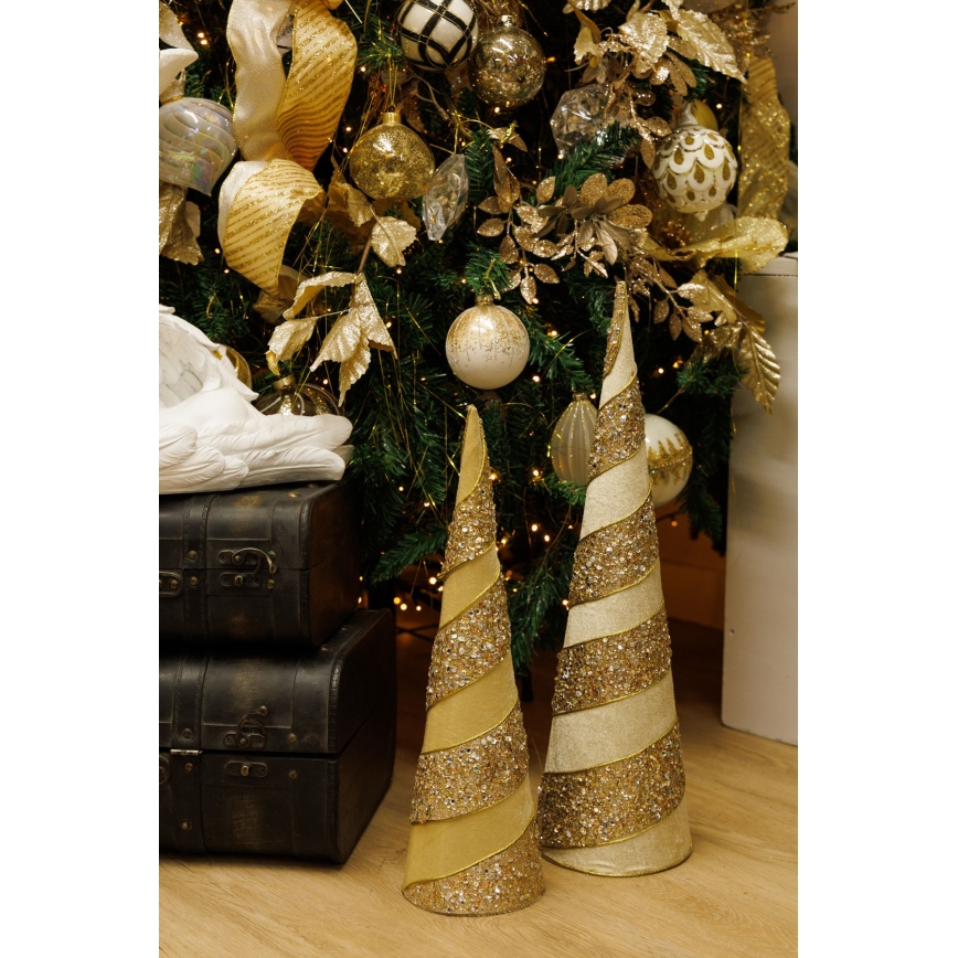 SET 2x Kerstversiering 40/50 cm boom