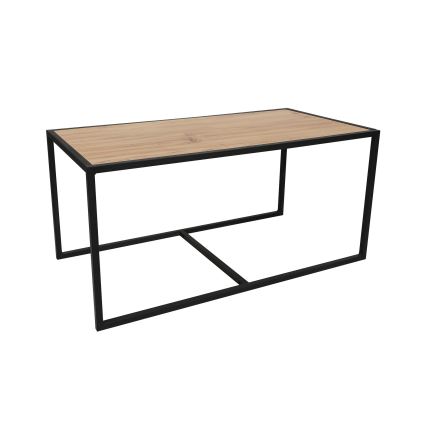 SET 2x Koffie Tafel ATLANTIS bruin/zwart