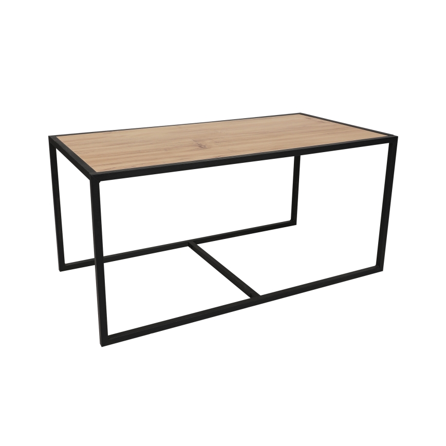 SET 2x Koffie Tafel ATLANTIS bruin/zwart