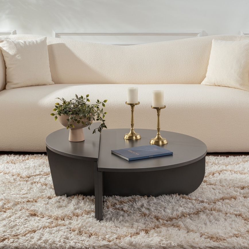 SET 2x Koffie Tafel ORION antraciet