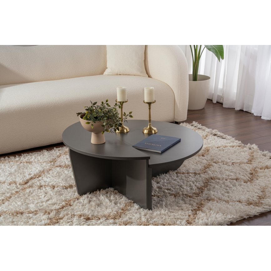SET 2x Koffie Tafel ORION antraciet