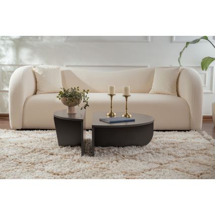 SET 2x Koffie Tafel ORION antraciet