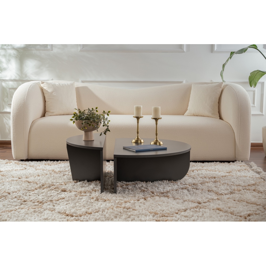 SET 2x Koffie Tafel ORION antraciet