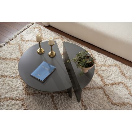 SET 2x Koffie Tafel ORION antraciet
