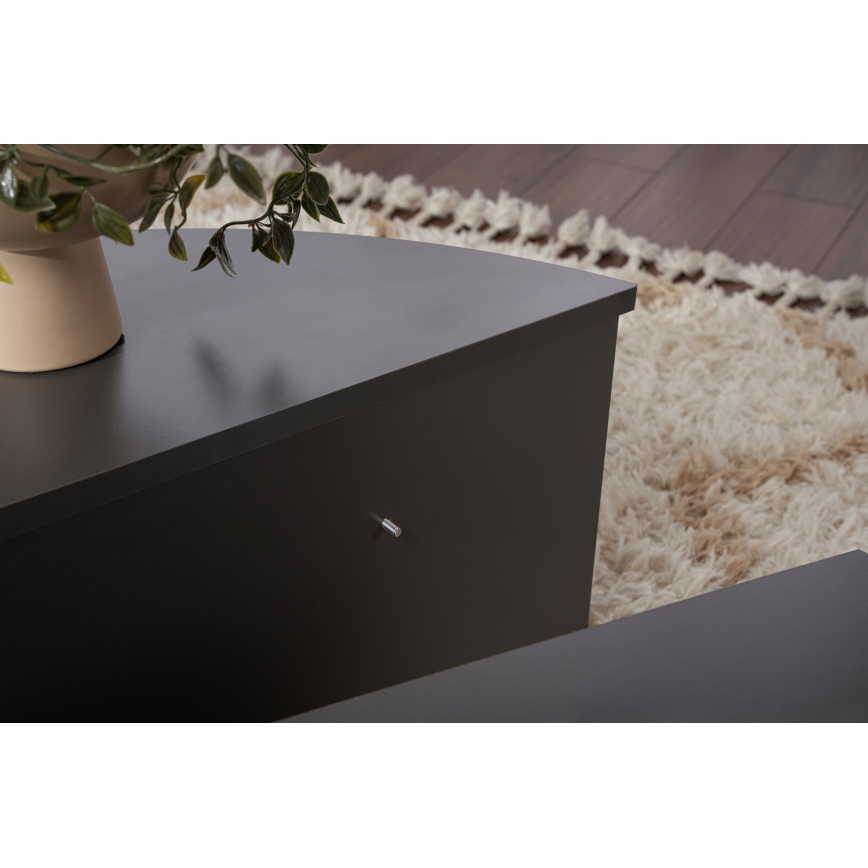 SET 2x Koffie Tafel ORION antraciet