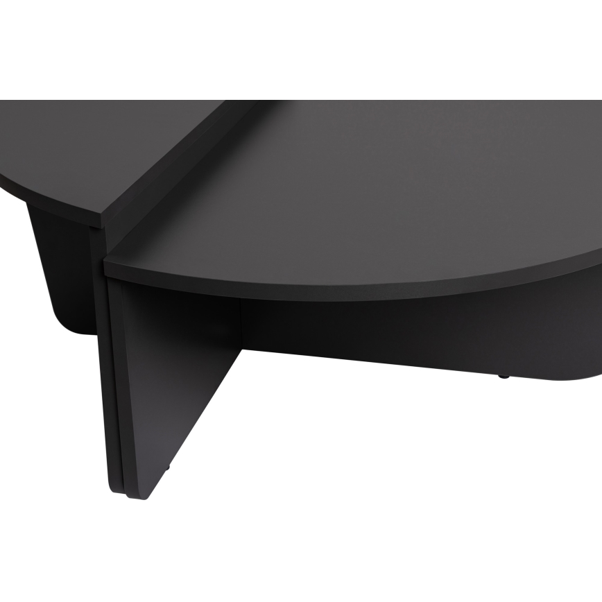 SET 2x Koffie Tafel ORION antraciet