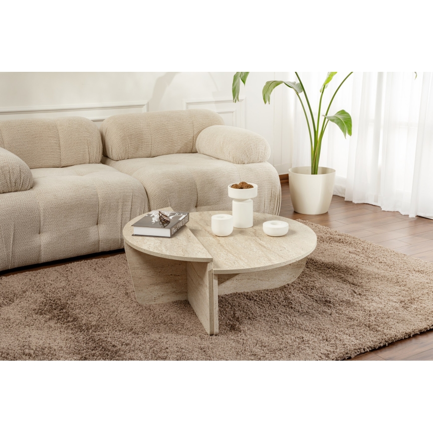 SET 2x Koffie Tafel ORION beige