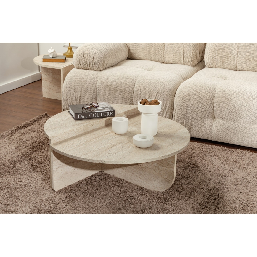 SET 2x Koffie Tafel ORION beige