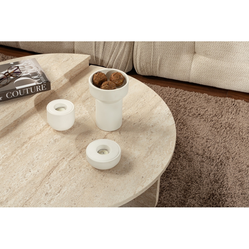 SET 2x Koffie Tafel ORION beige