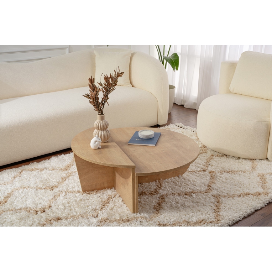 SET 2x Koffie Tafel ORION eiken