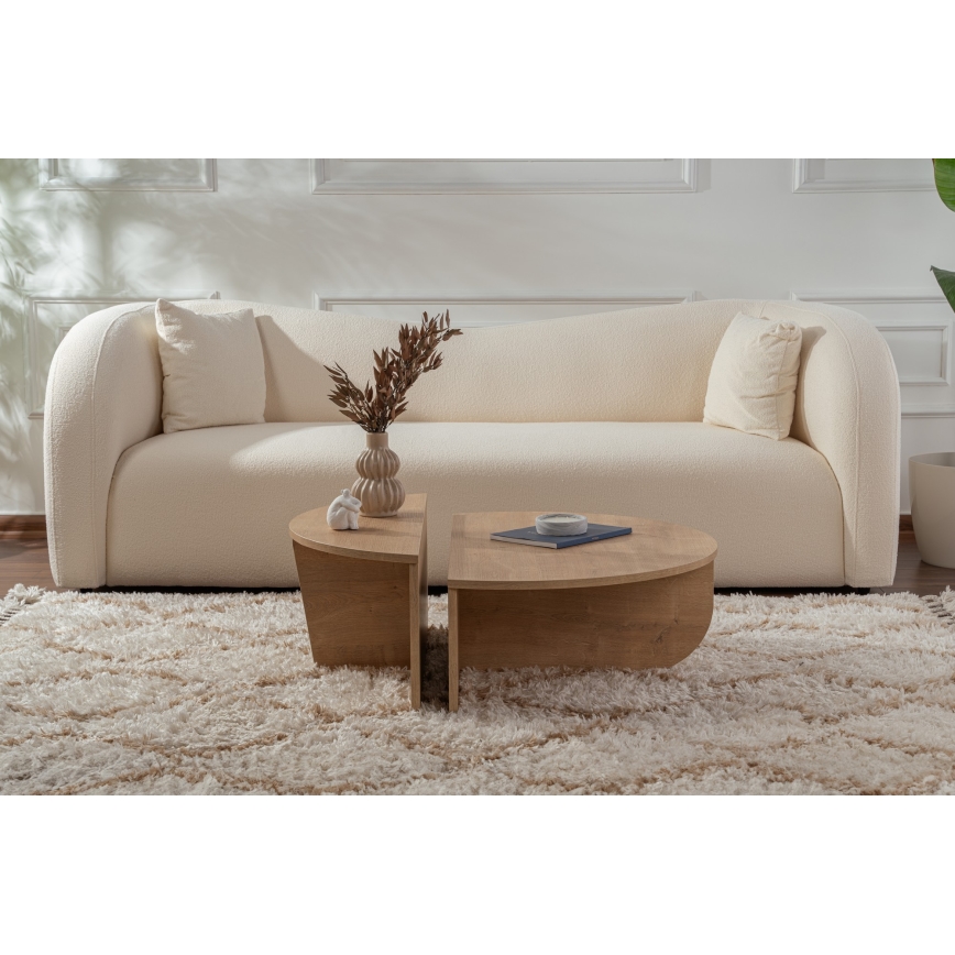 SET 2x Koffie Tafel ORION eiken