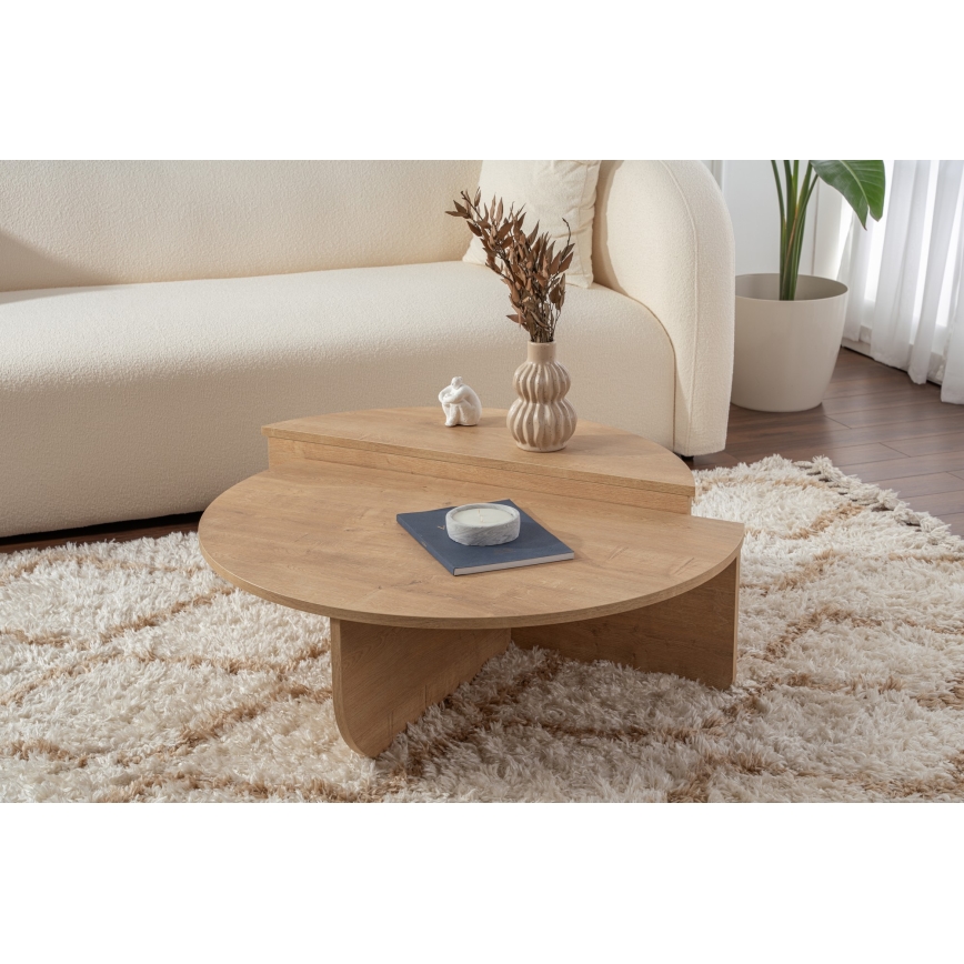 SET 2x Koffie Tafel ORION eiken